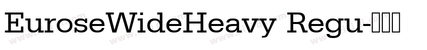 EuroseWideHeavy Regu字体转换